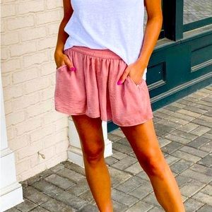 PJ Salvage Rose Pink Silky Shorts XS
